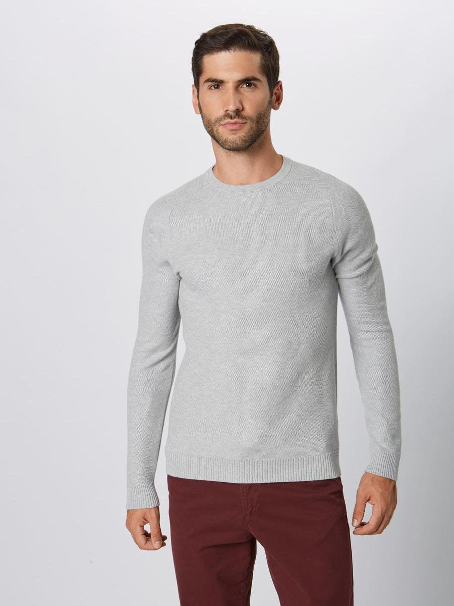 Esprit trui honeycomb Lichtgrijs-Xl