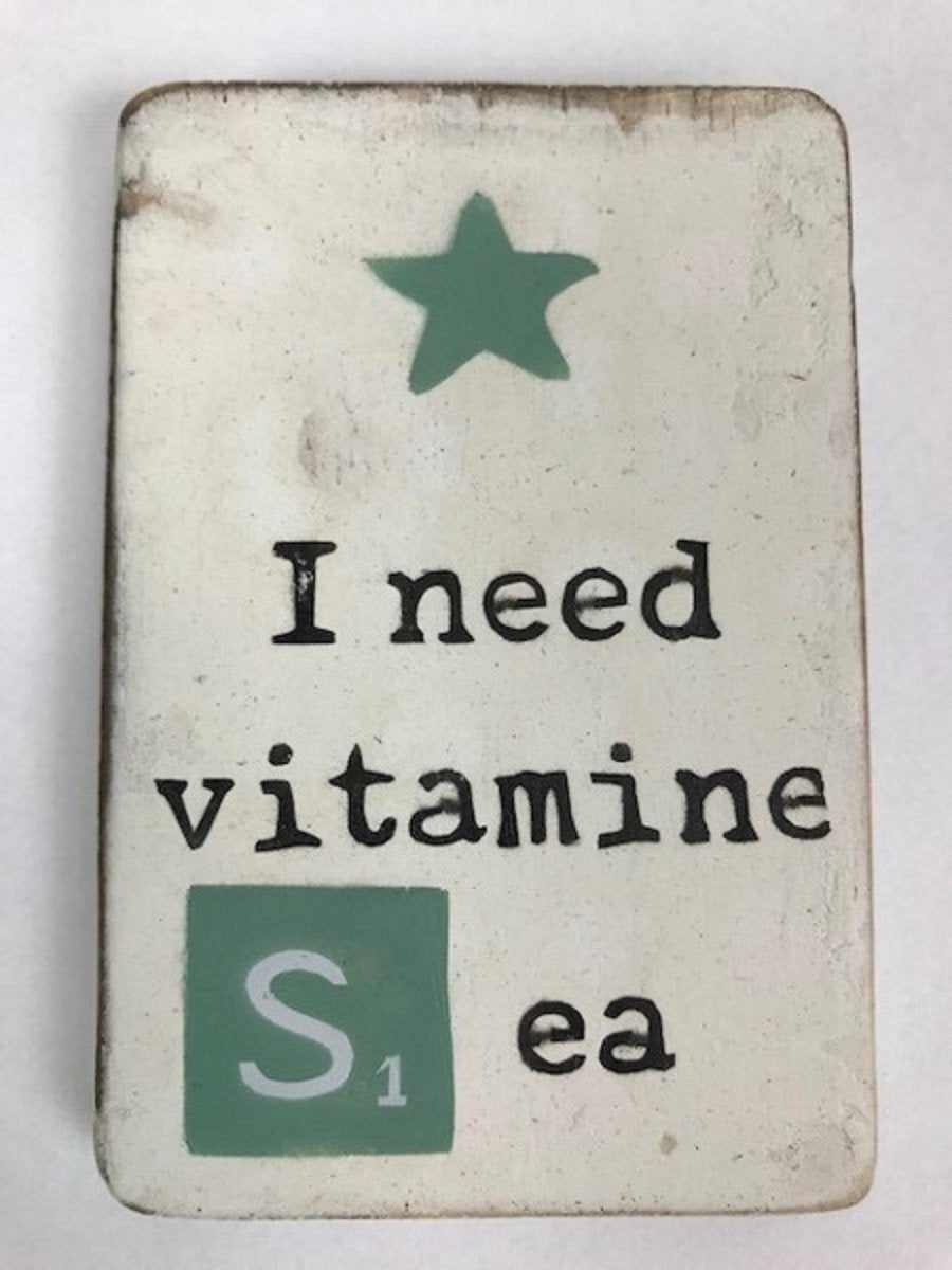 Magneet 6x9 cm Vitamine Sea blue