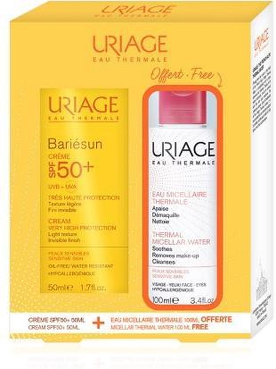 Uriage Bariésun zonnebrandcrème spf50 + micellair reinigingswater