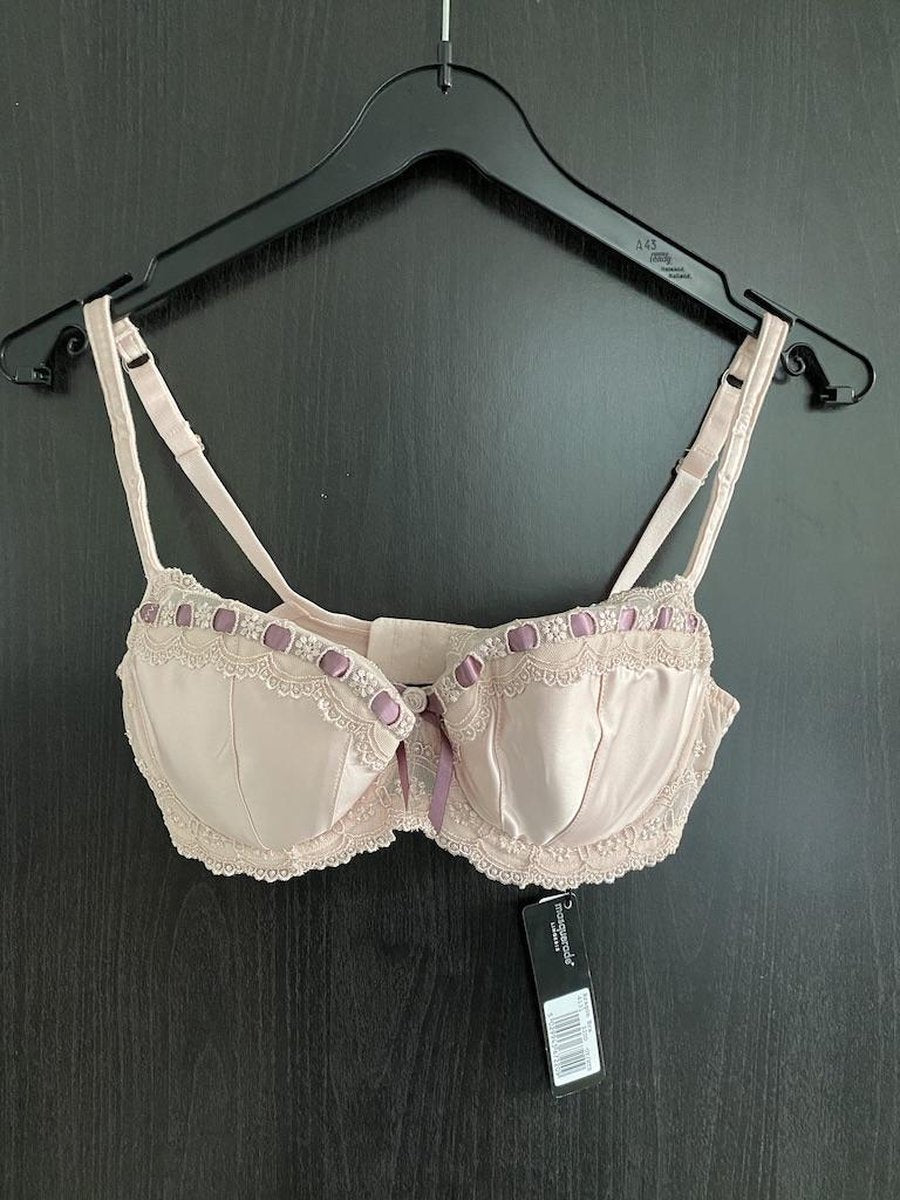 Panache Superbra Lingerie serie Masquerade Aragon BH - oud roze met lila afwerking - maat G80