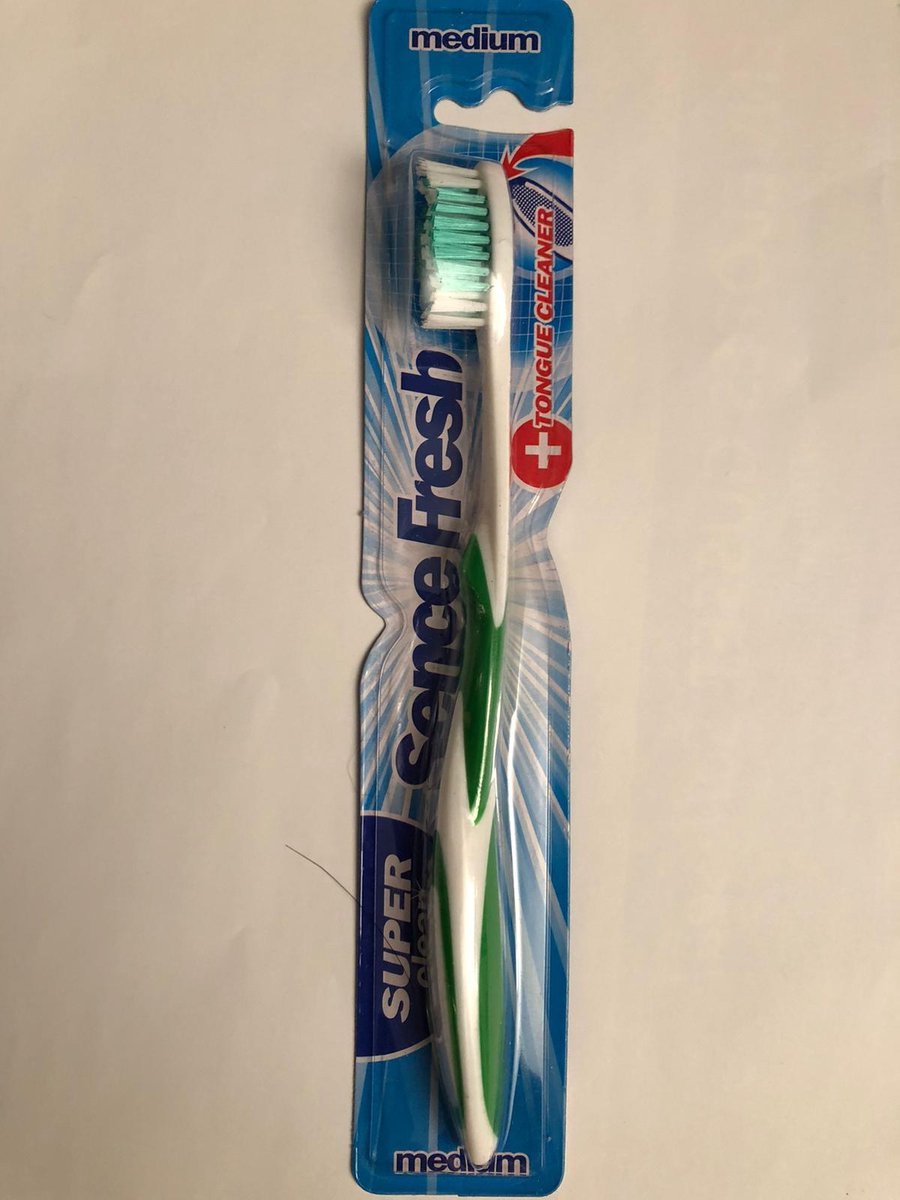 Tandenborstel Medium Super Clean groen