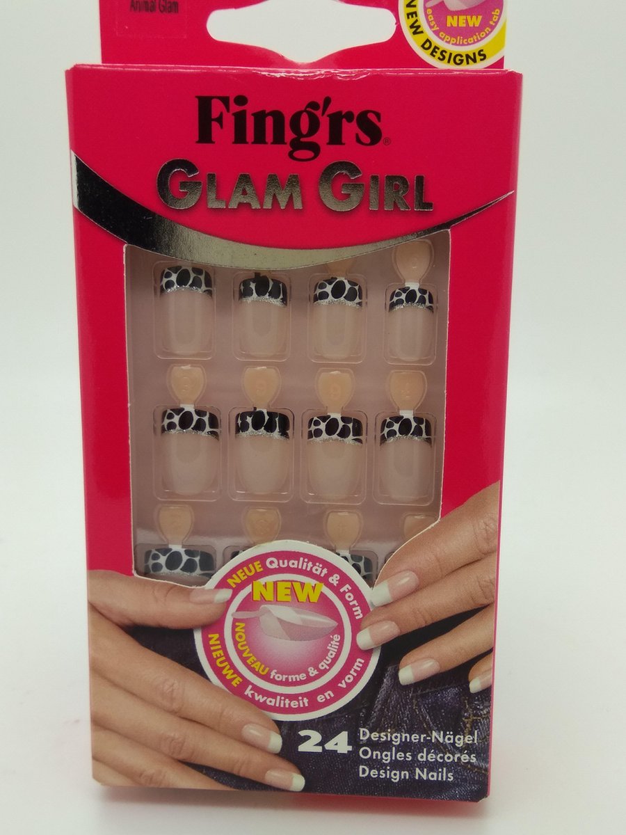 Fing'rs Glam Girl 24  zelfklevende nagels 2263 "ANIMAL GLAM"