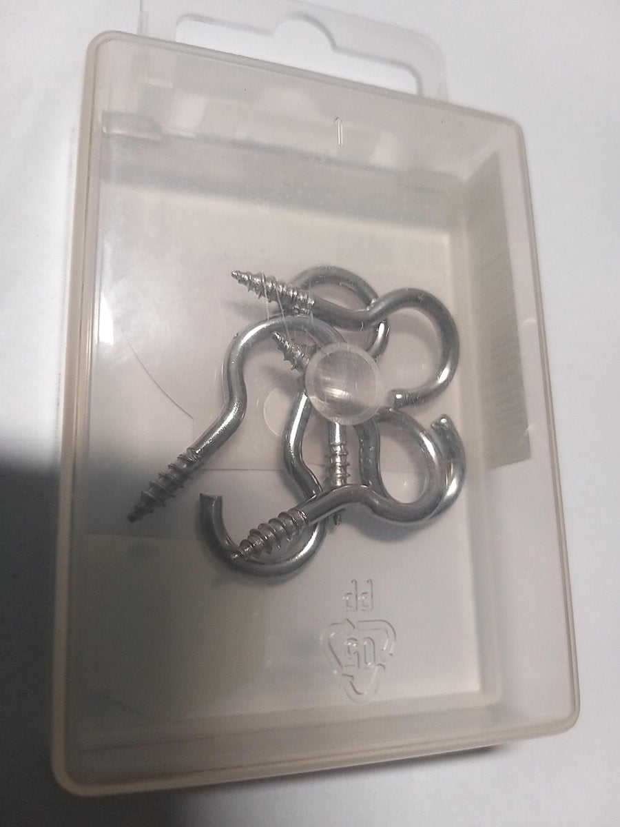 SCHROEFHAKEN 30 MM   R.V.S.  6 ST.