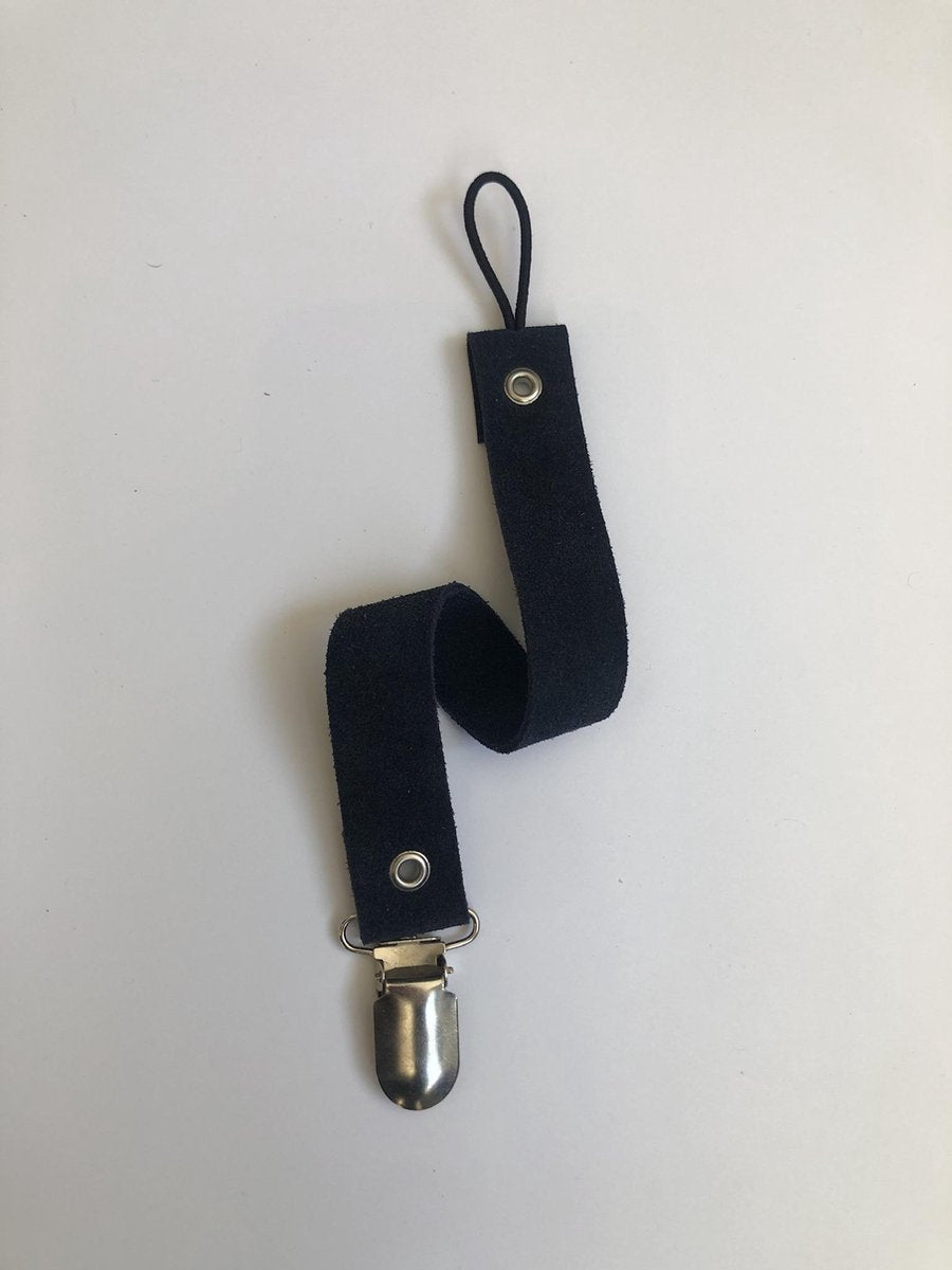 Speenkoord spenenkoord speen Manoh blauw suede leer