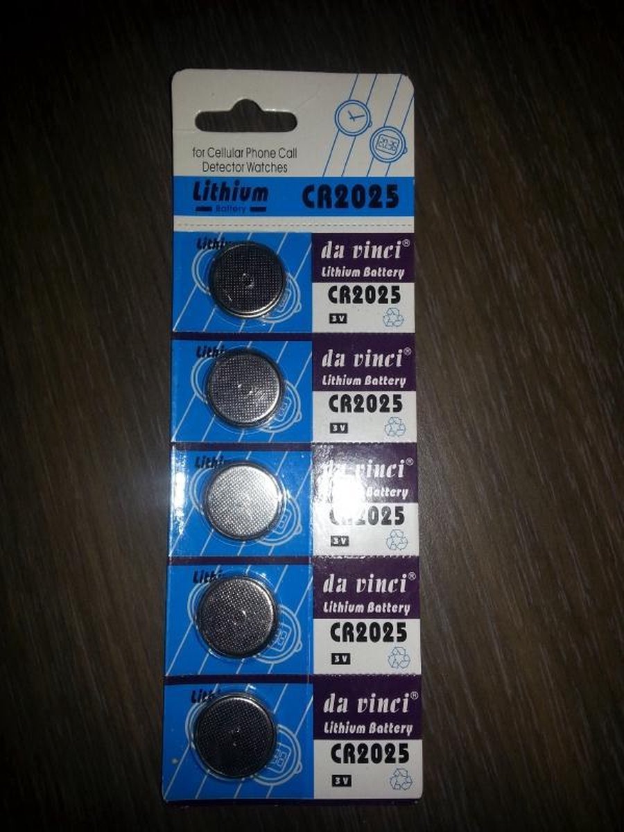 CR2025 Knoopcel Batterijen Strip 5 Stuks