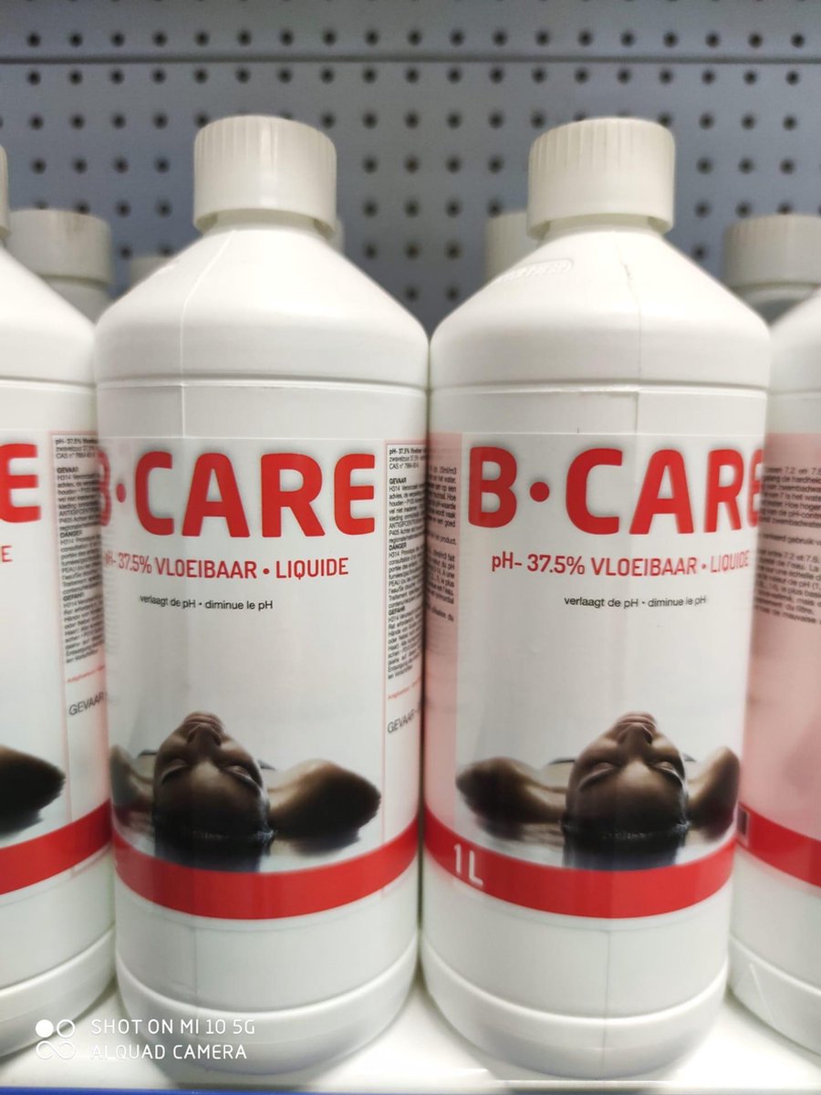 B-care pH Min vloeibaar  PH down ph- 1L -14.5% nieuwe formule