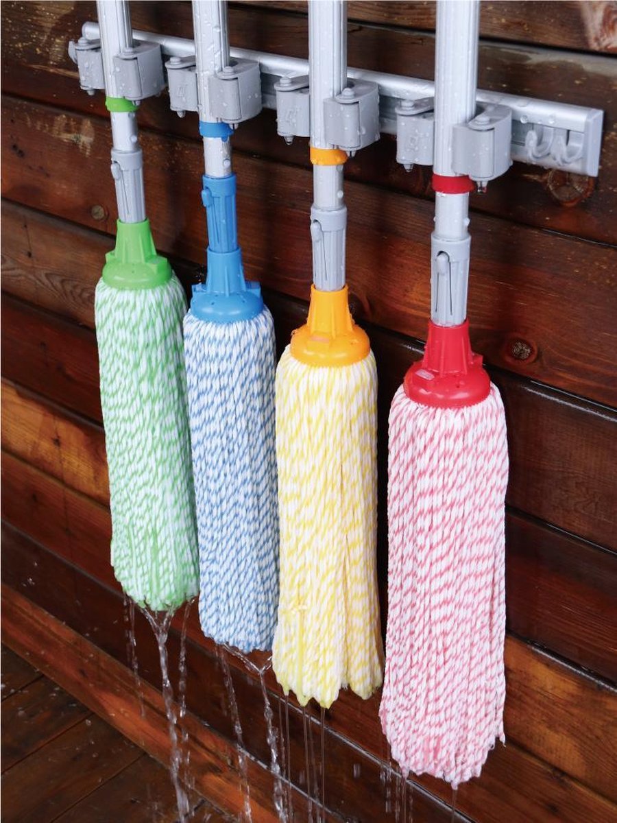 Bezem Ophangsysteem - Ophangsysteem Tuingereedschap - 4 Haken + 4 Klemmen - Bezem Houder - Gereedschapshouder - Waterproof