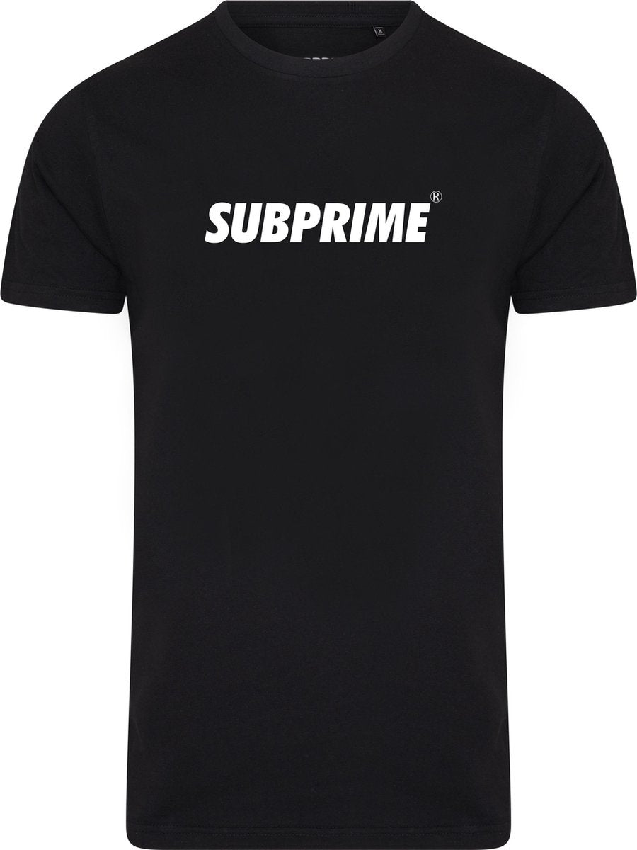 Subprime - Heren Tee SS Shirt Basic Black - Zwart - Maat XXL