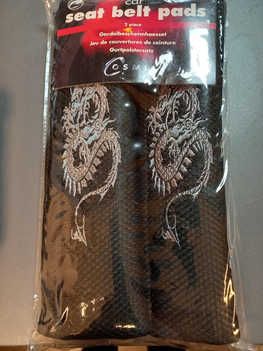 gordelbeschermhoesset- zwart -met draak