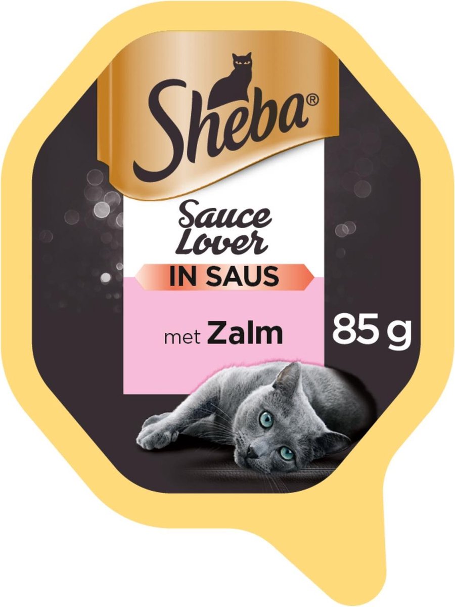 Sheba Sauce Lovers Kuipje - Zalm - Kattenvoer - 22 x 85g