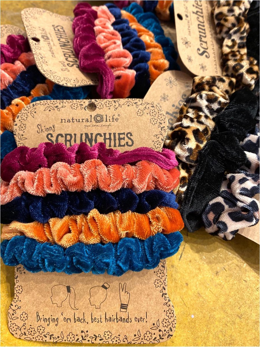 Natural Life scrunchies haar accessoire fluweel