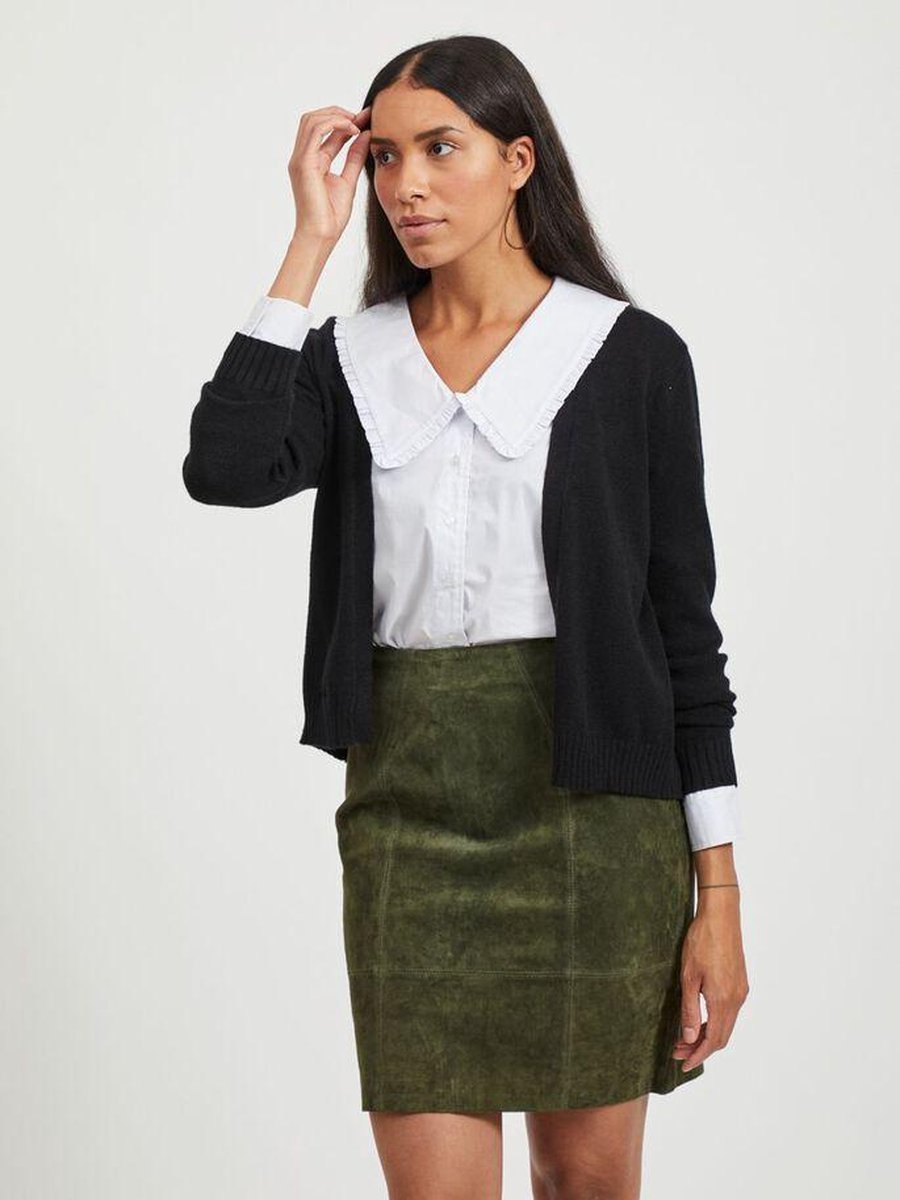 Viril Short L/s Knit Cardigan-noos 14060800 Black