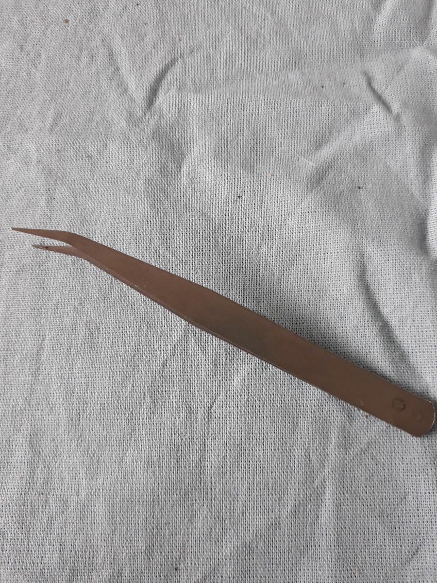 Pincet met kromme bek - 10 cm