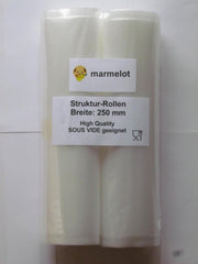 Marmelot Vacuumfolie Rollen Mikro Structuur 25cm x 6m 2 Rollen voor alle Merken Vacuum Sealers