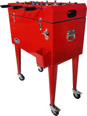 AXI Cooler met Tafelvoetbal Rood - Koeler - 65L inhoud - Koelbox met aftapkraan