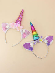 2 Stuks Unicorn Diadeem- Peuter Meisjes Eenhoorn Diadeem- Haar hoepel