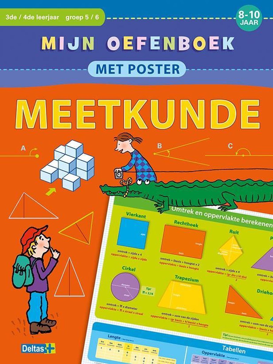 Deltas Mijn oefenboek met poster - Meetkunde (8-10 j.)