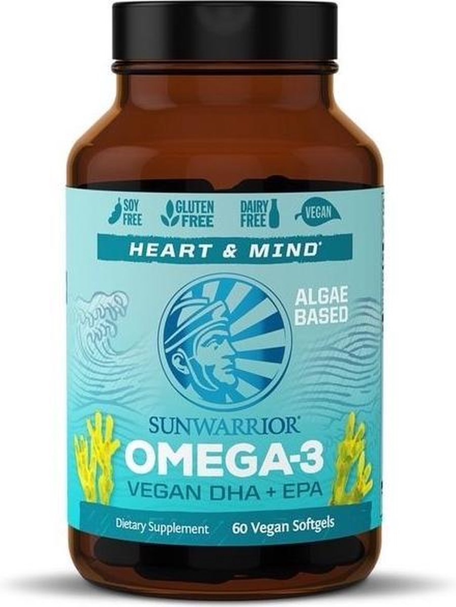 SUNWARRIOR OMEGA-3 VEGAN DHA+EPA 60 SOFTGELS