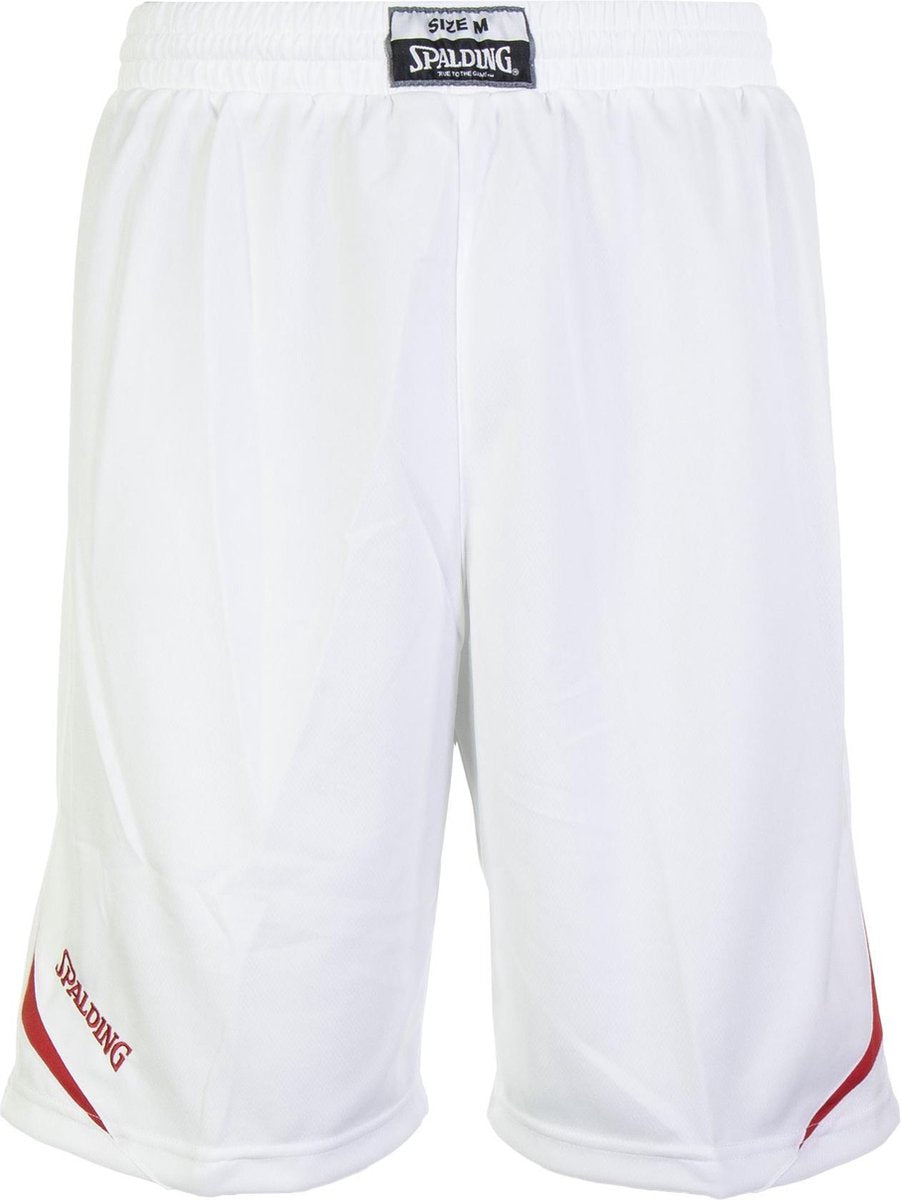Spalding Attack Basketbalshort Heren  Basketbalbroek - Maat S  - Mannen - wit/rood
