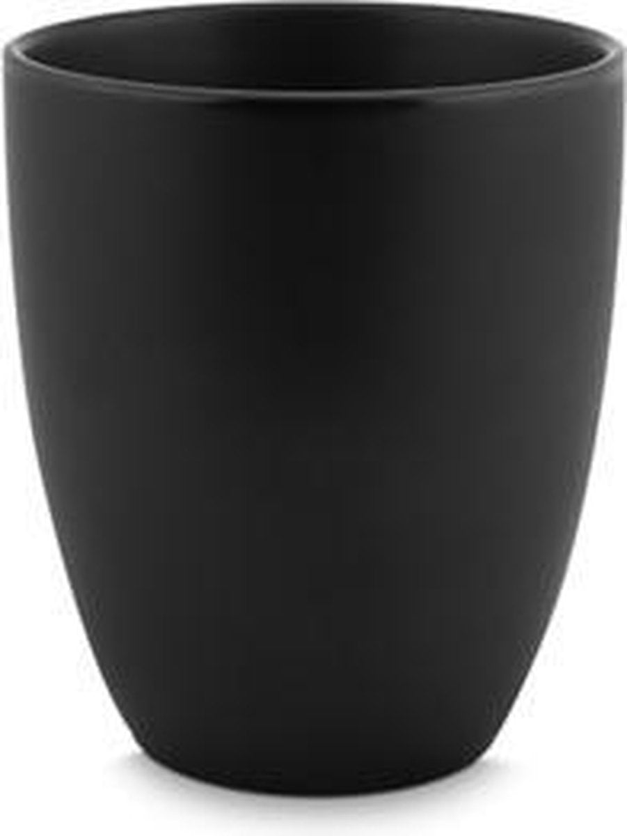 Mok zonder oor | Porselein | Mat zwart | 250 ml