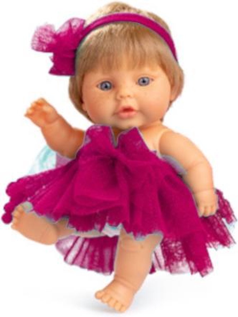 Berjuan Babypop 22 Cm Meisjes Vinyl/textiel Blond/fuchsia