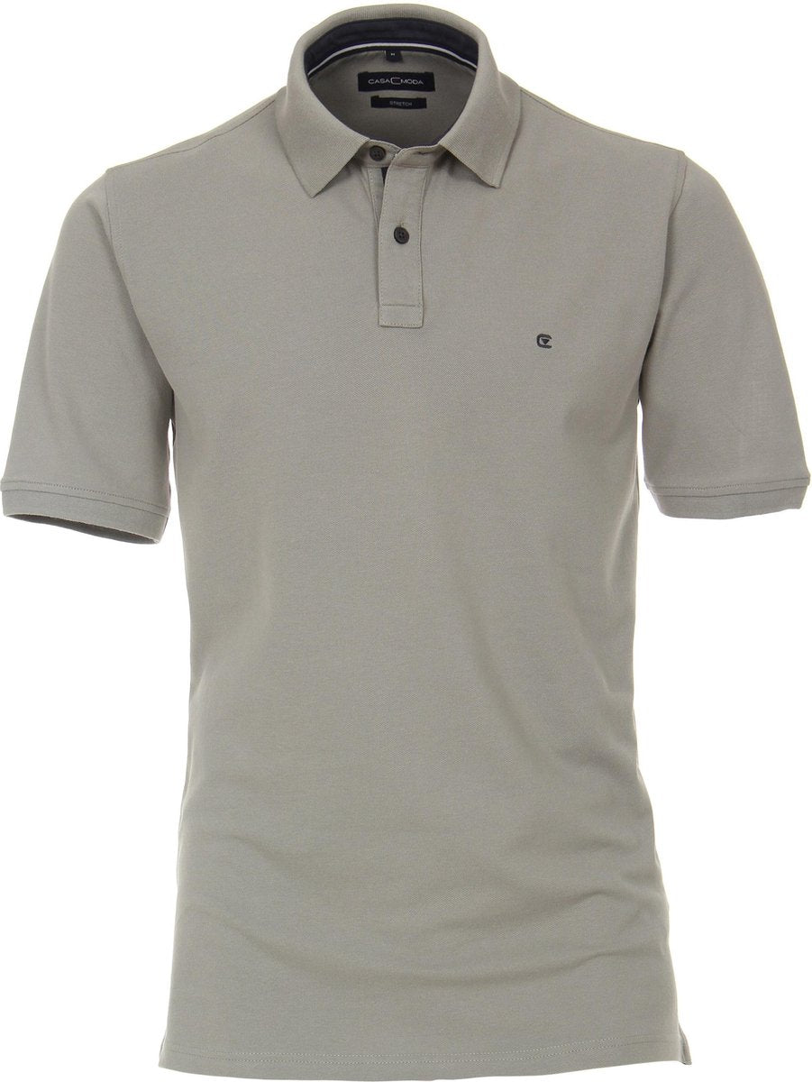 CASA MODA comfort fit poloshirt - stretch - grijs -  Maat: 6XL