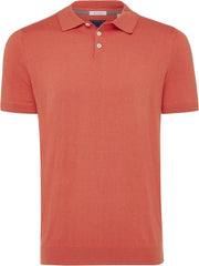 Trevor | Pullover polo stijl katoen/kasjmier koraal