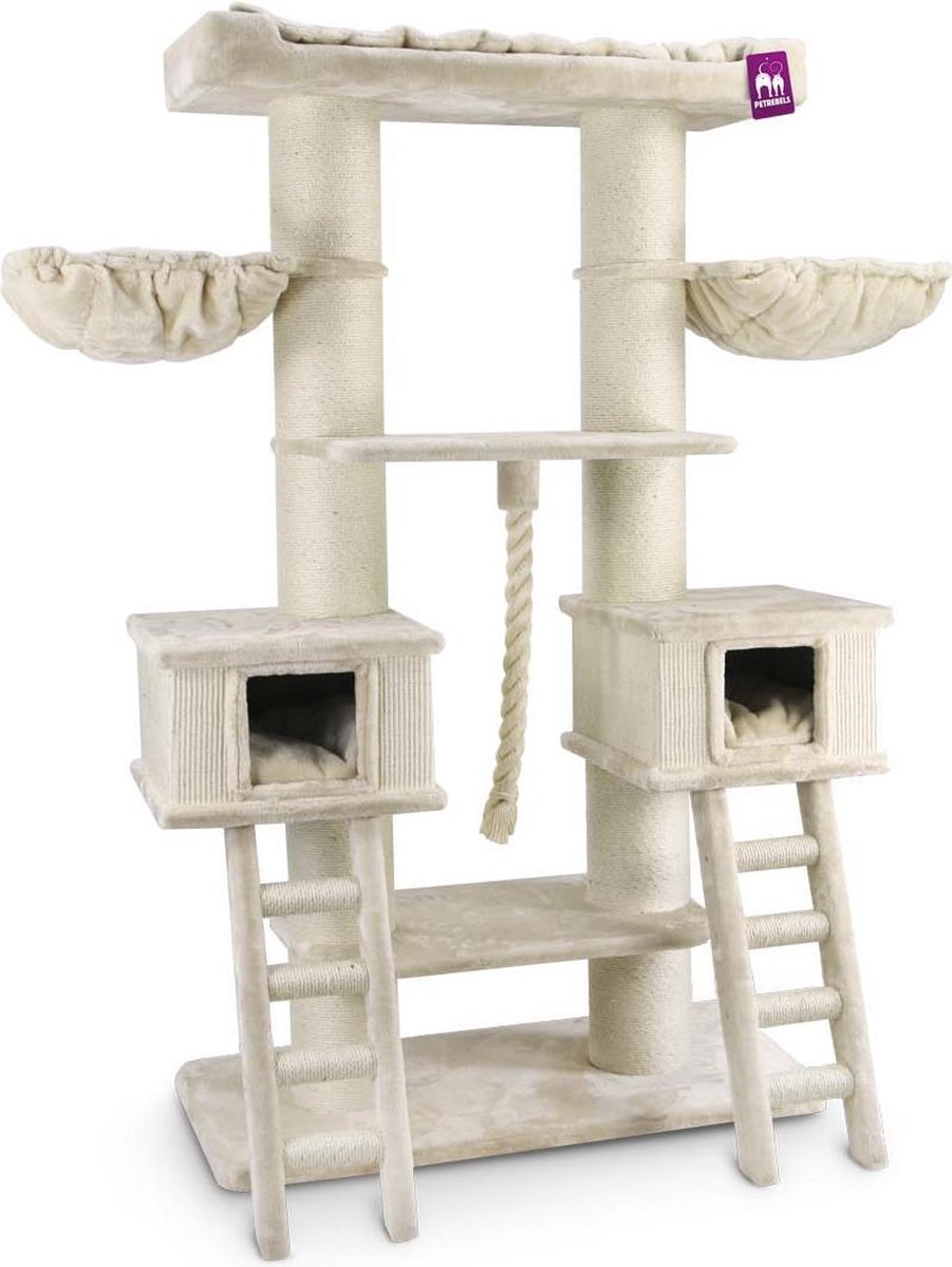 Petrebels Ragdoll 200 krabpaal voor grote katten - Creme -  20 cm stam