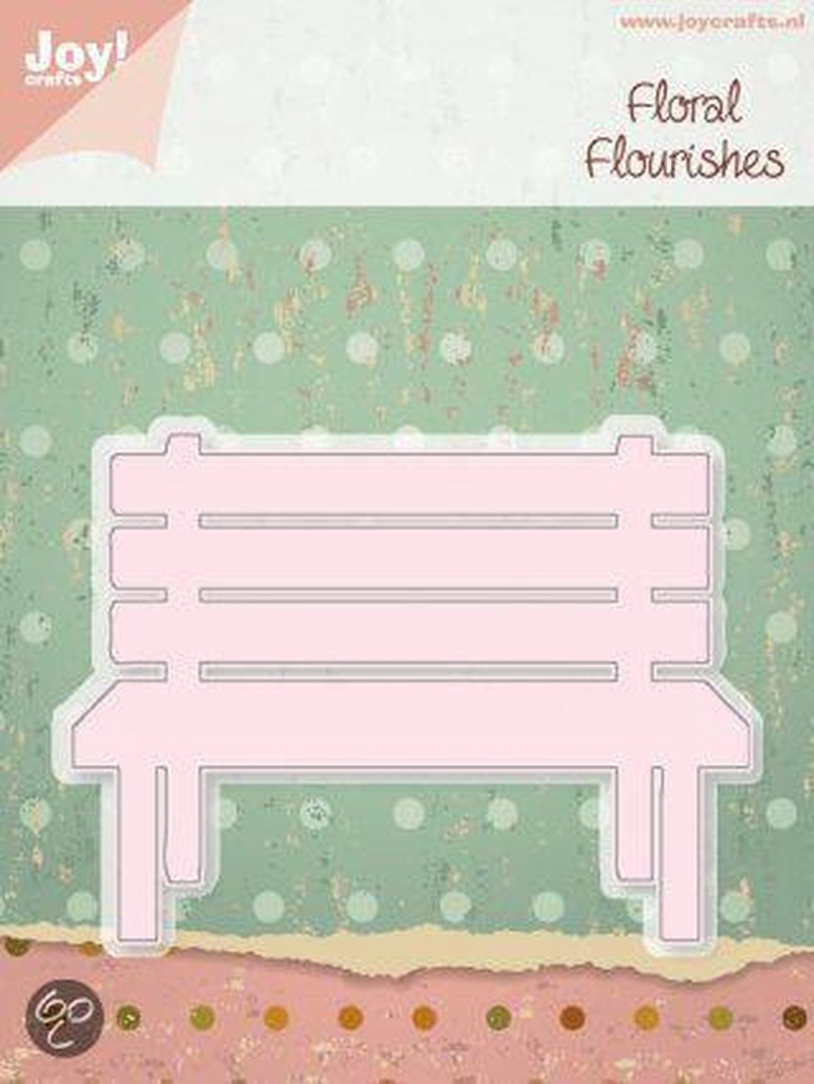 Snijmal Joycrafts - floral flourishes 1 stuks 10 x 8 cm - bank tuinbank houten bankje Noor! Design