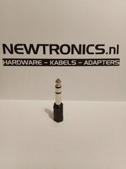 NEWTRONICS Stereo adapter verloop van 3.5mm vrouwelijk -> 6.35mm mannelijk - stereo