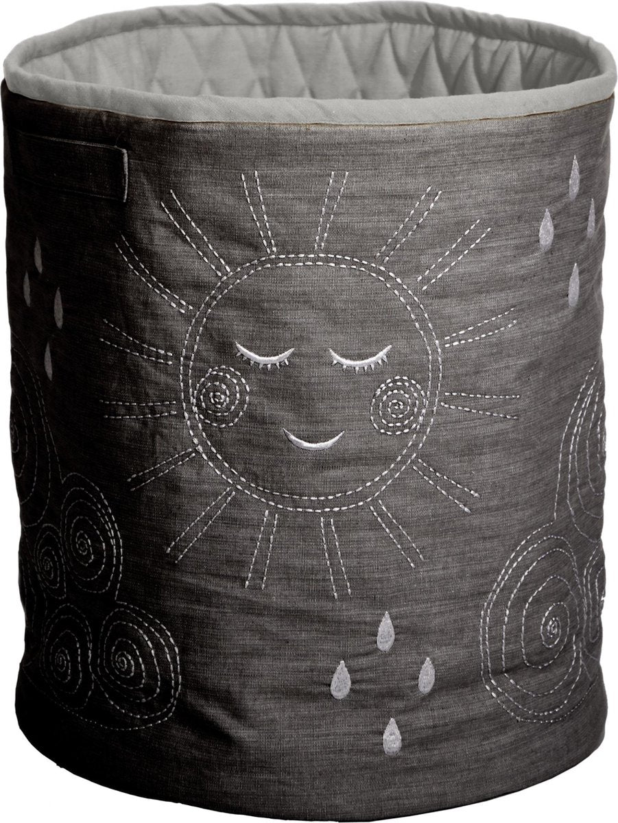 Roommate Opbergmand Sunshine 35 X 40 Cm Katoen Antraciet/grijs