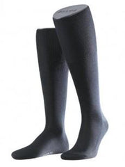 FALKE No.6 Luxury Heren Kniekous 15451 - Blauw 6370 dark navy Heren - 45-46