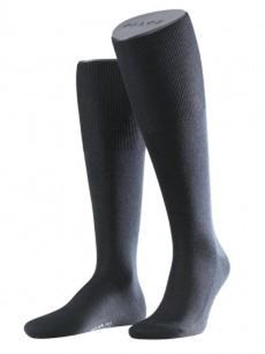 FALKE No.6 Luxury Heren Kniekous 15451 - Blauw 6370 dark navy Heren - 45-46