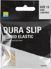 Preston - dura slip - hybrid elastic - maat 13 - 2.0 mm - 3 meter - wit