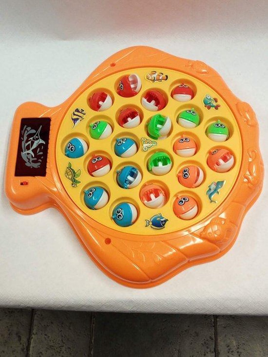 Visspel - super hengelspel met leuke liedjes en 4 hengels kleur oranje
