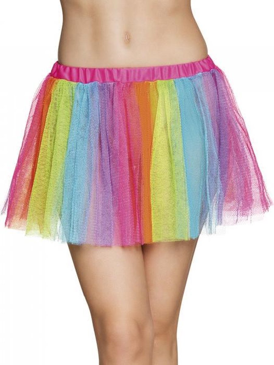 12 stuks: Tutu Minirokje - Regenboog
