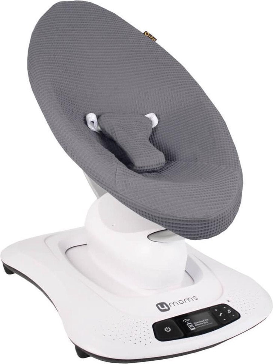 Ukje 4moms Mamaroo Wipstoel Hoes - Wafelstof - Grijs