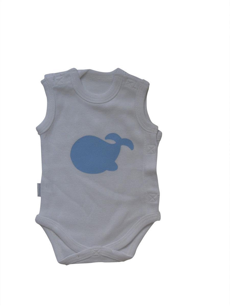 Prematuur Romper wit met opdruk maat 44