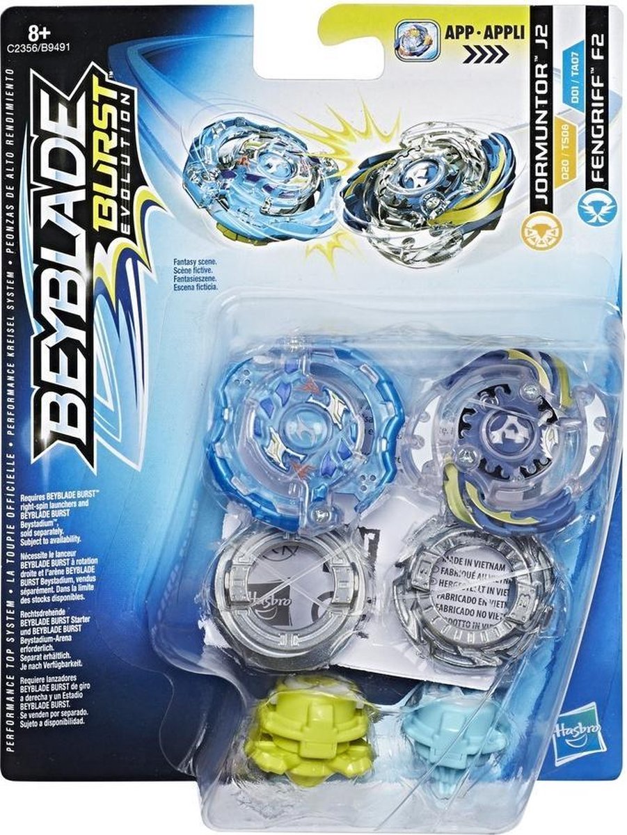 Beyblade Dual Pack Single Tops Jormuntor J2 en Fengriff F2
