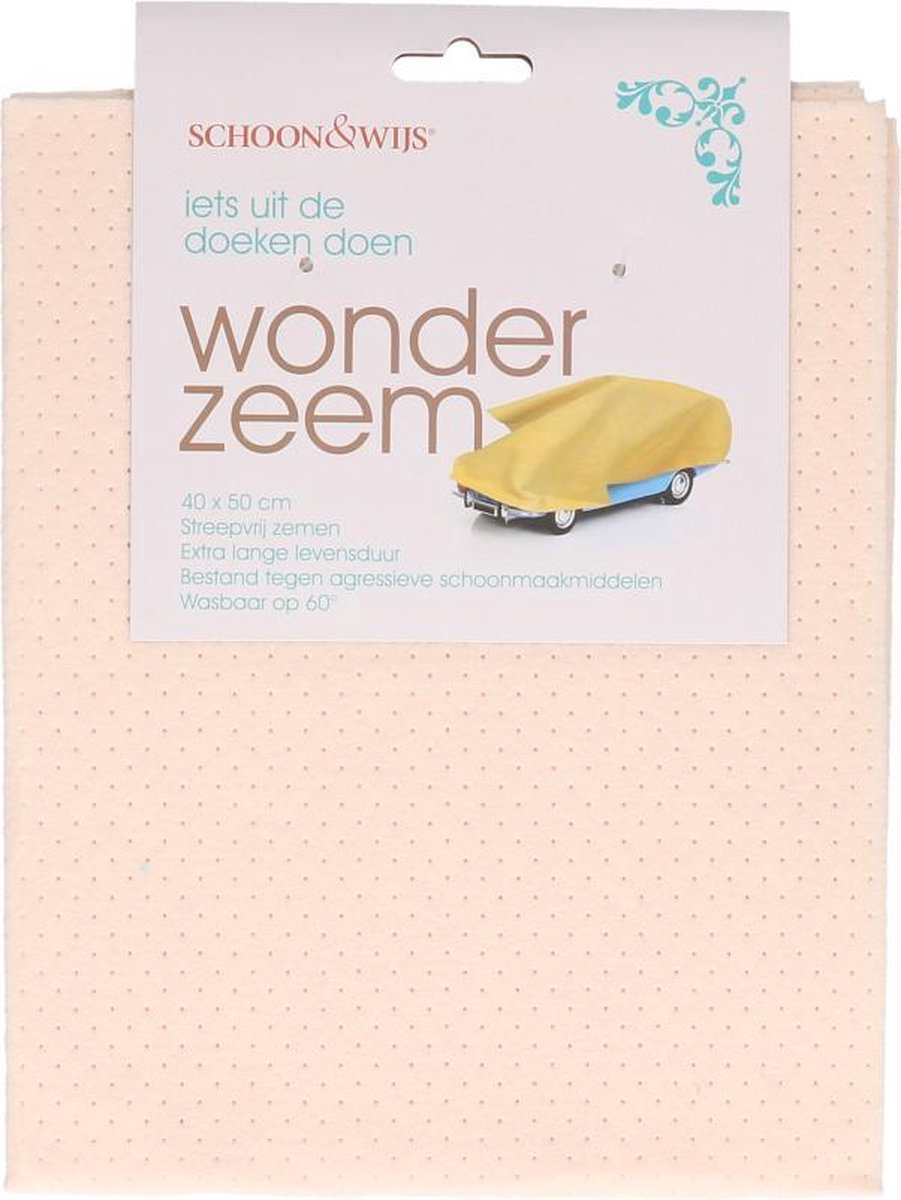 Wonder zeem - 40x50cm streepvrij zemen - extra lange levensduur - bestand tegen agressieve schoonmaakmiddelen - wasbaar op 60 graden - zeem - auto doek - schoonmaak zeem - schoonmaak artikelen - auto artikelen -
