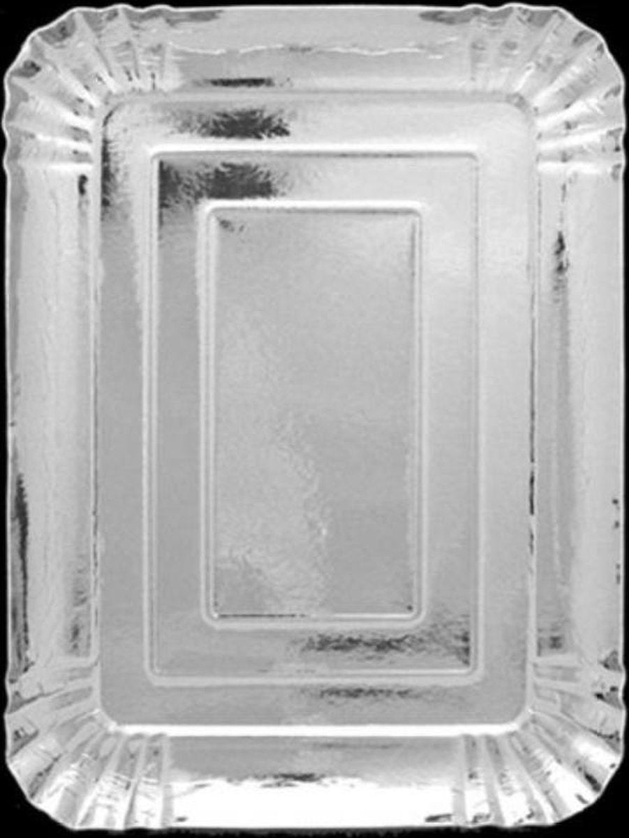 Kartonnen Dienblad / rechthoek bord S Goud klein 19 cm x 25 cm