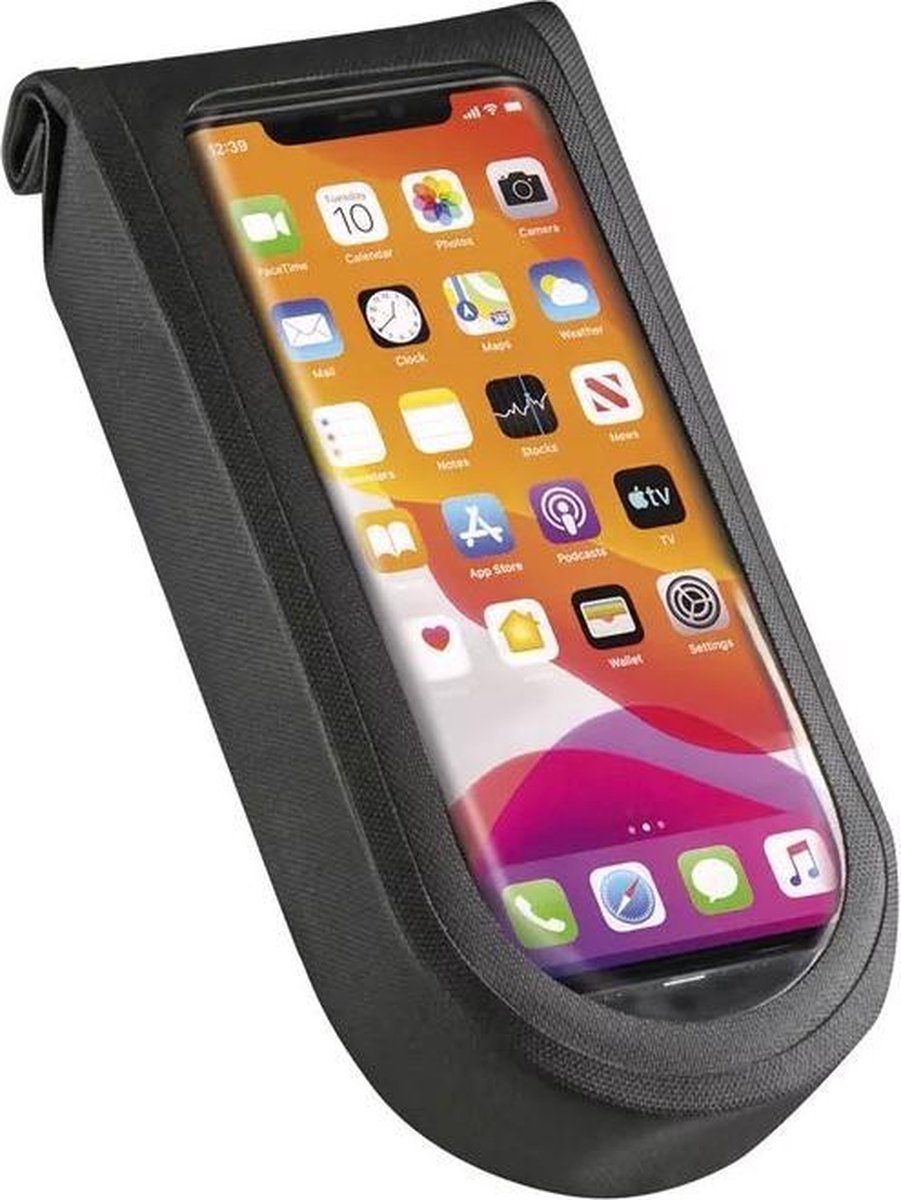Telefoontas KLICKfix PhoneBag Tour M Incl. Quad Mini Adapter Zwart