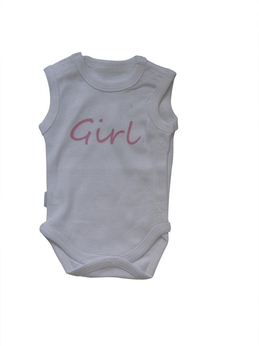 Prematuur Romper wit met opdruk maat 44