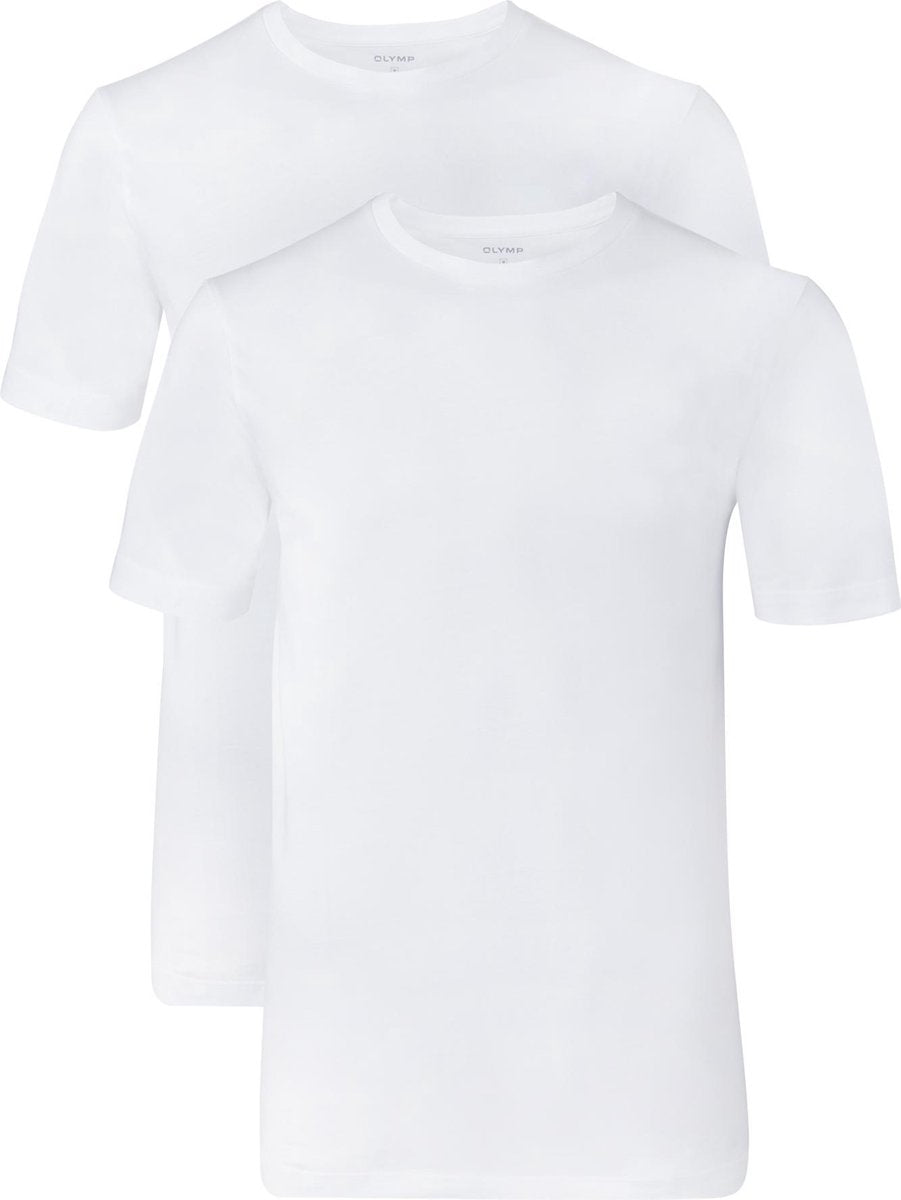 OLYMP  T-shirts (2-Pack) - O-neck - wit -  Maat XXXL
