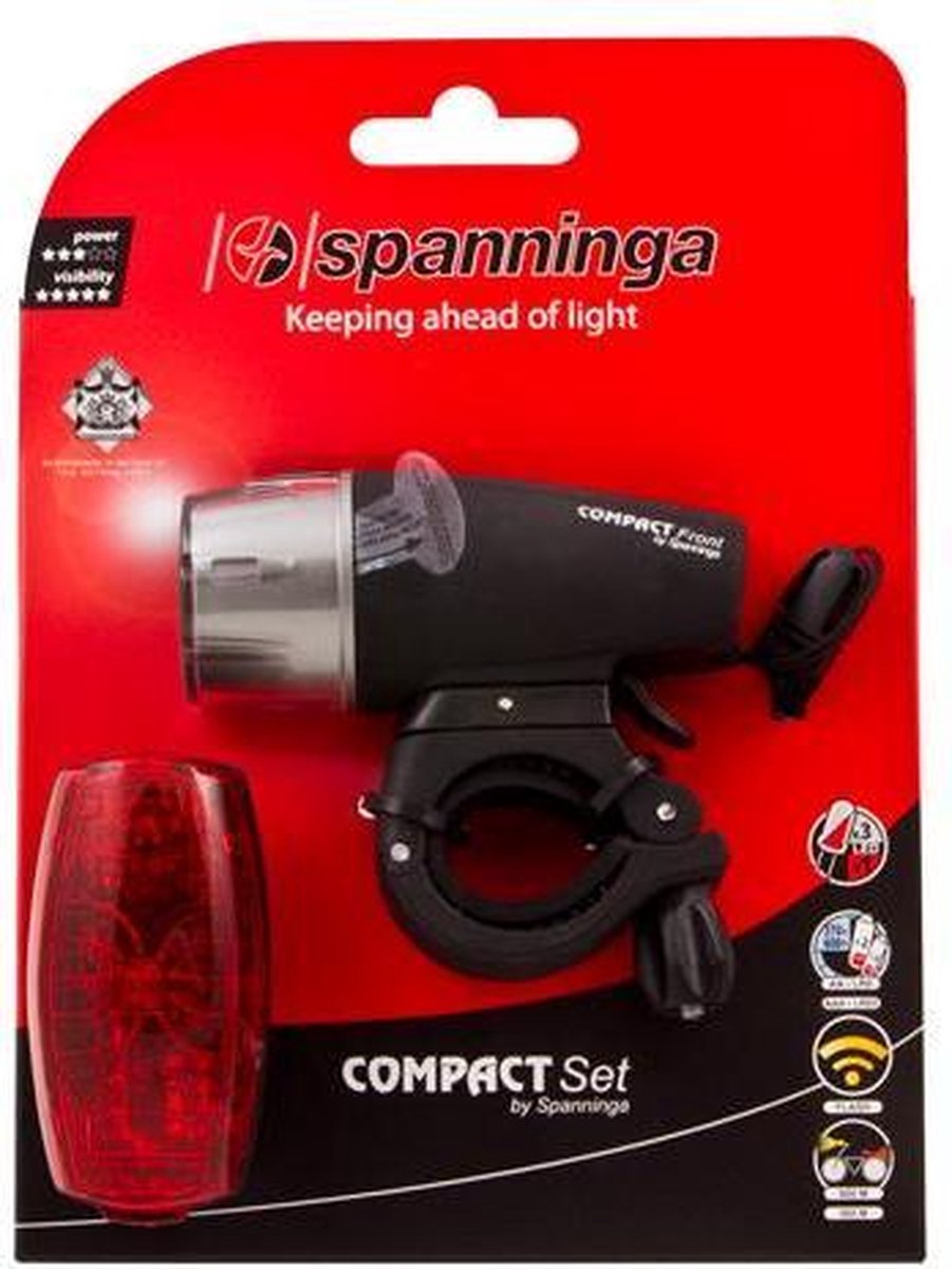 Spanninga verlichting set compact+batterijen op kaart