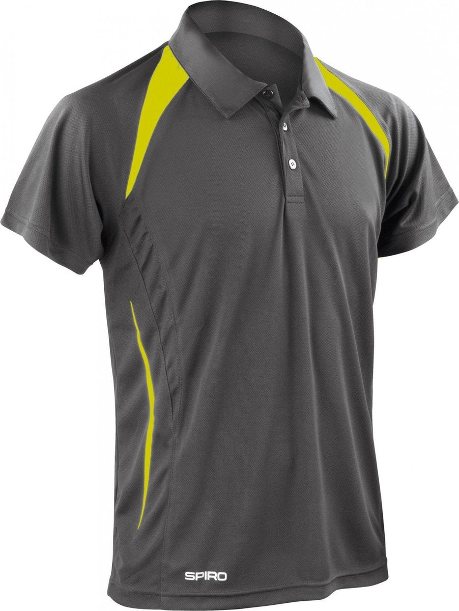 Spiro Heren Sport Team Spirit Performance Polo Shirt (Grijs/Kalk)