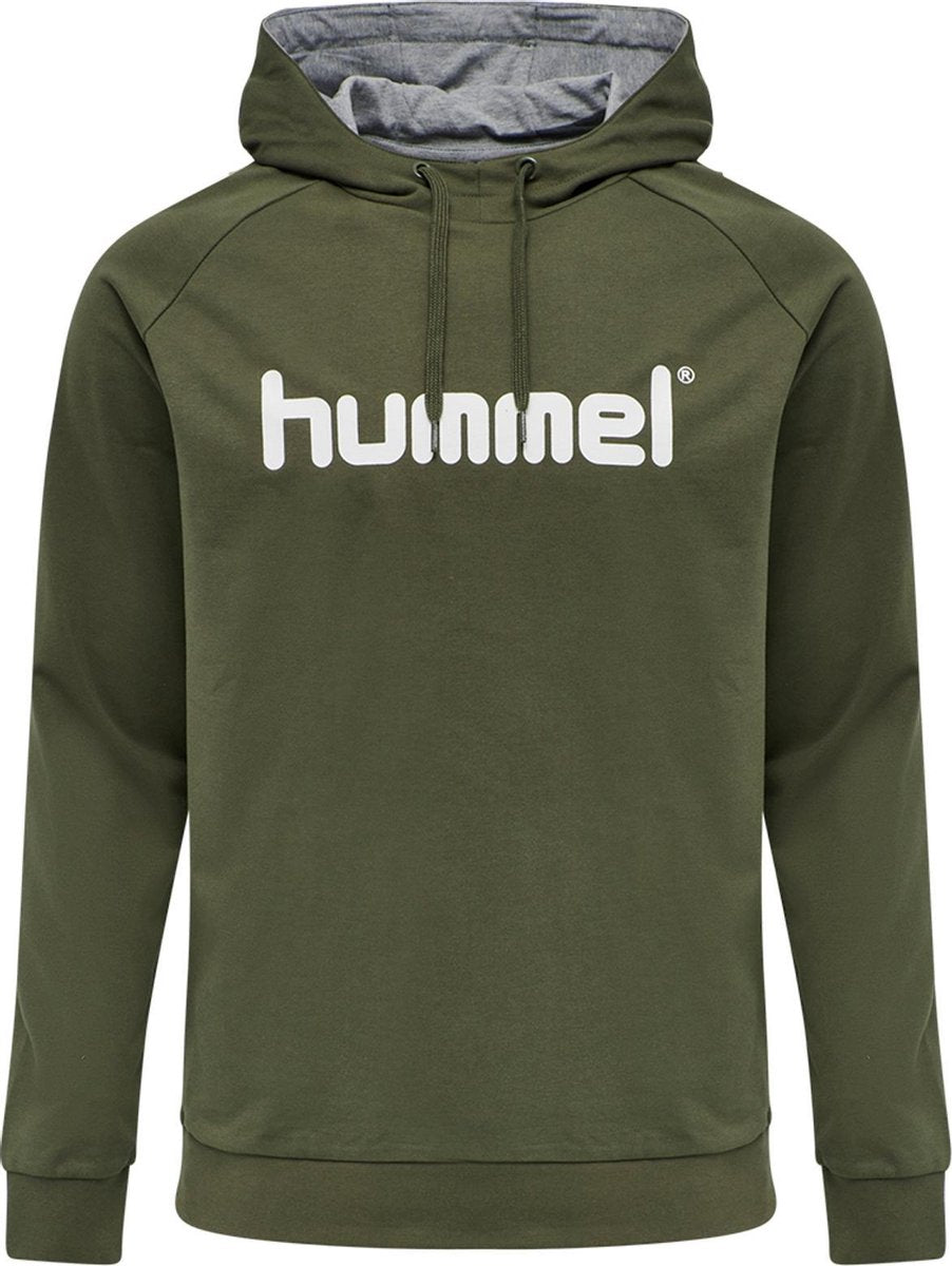 Hummel Sporttrui - Maat M  - Mannen - olijfgroen/wit