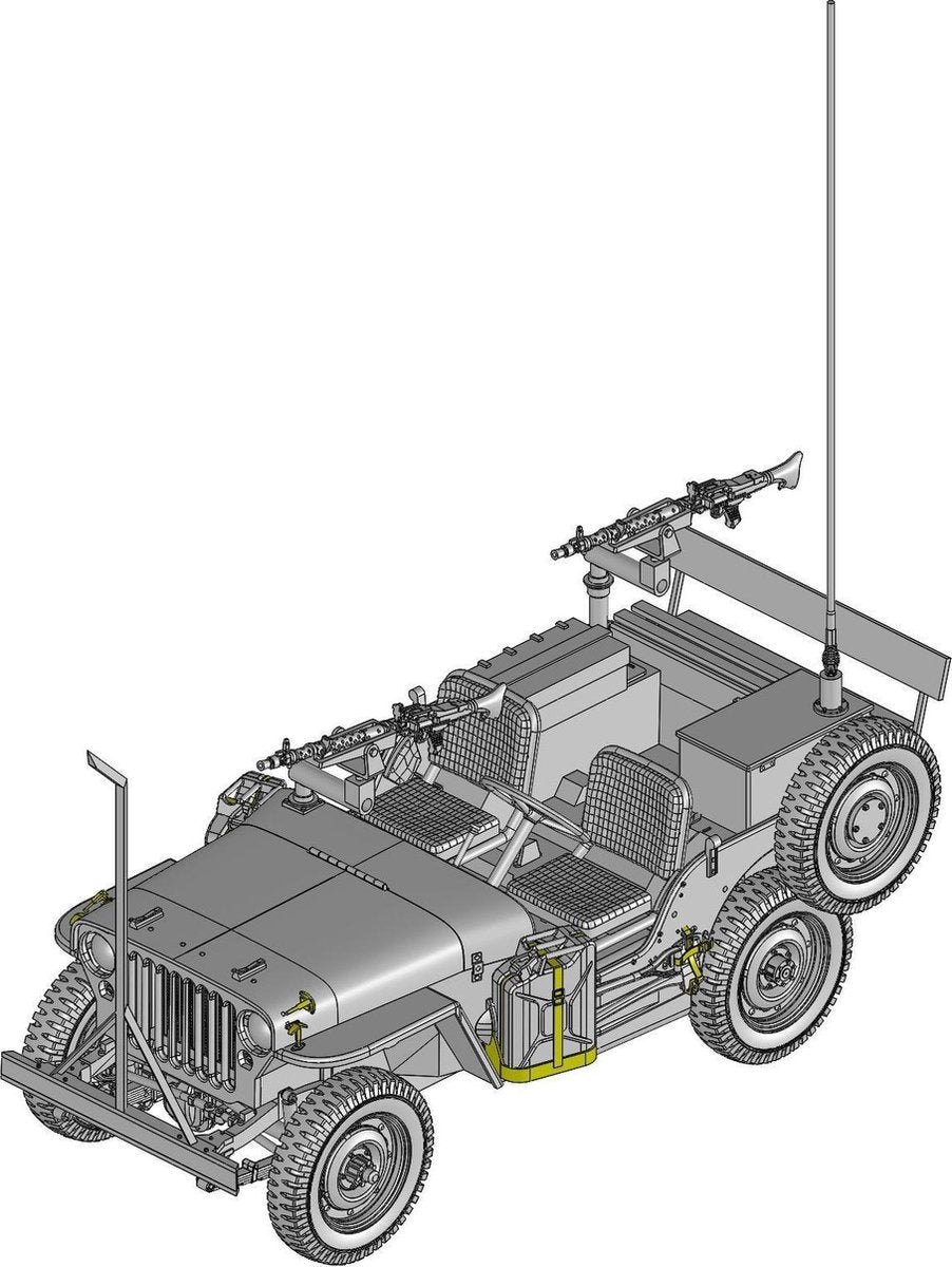 Dragon - Idf 1/4-ton 4x4 Truck W/mg34 (Dra3609)