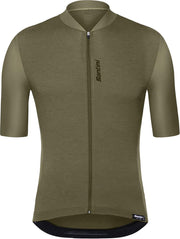 Santini Fietsshirt - Maat S  - Mannen - olijfgroen