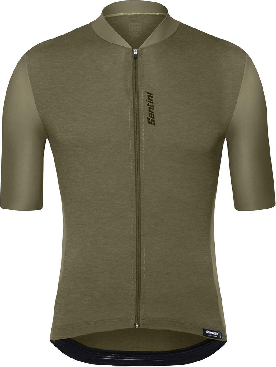 Santini Fietsshirt - Maat S  - Mannen - olijfgroen